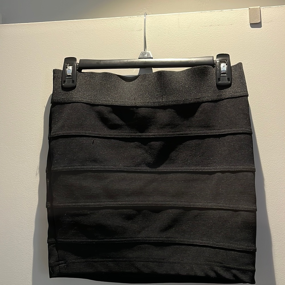 Black mini skirt